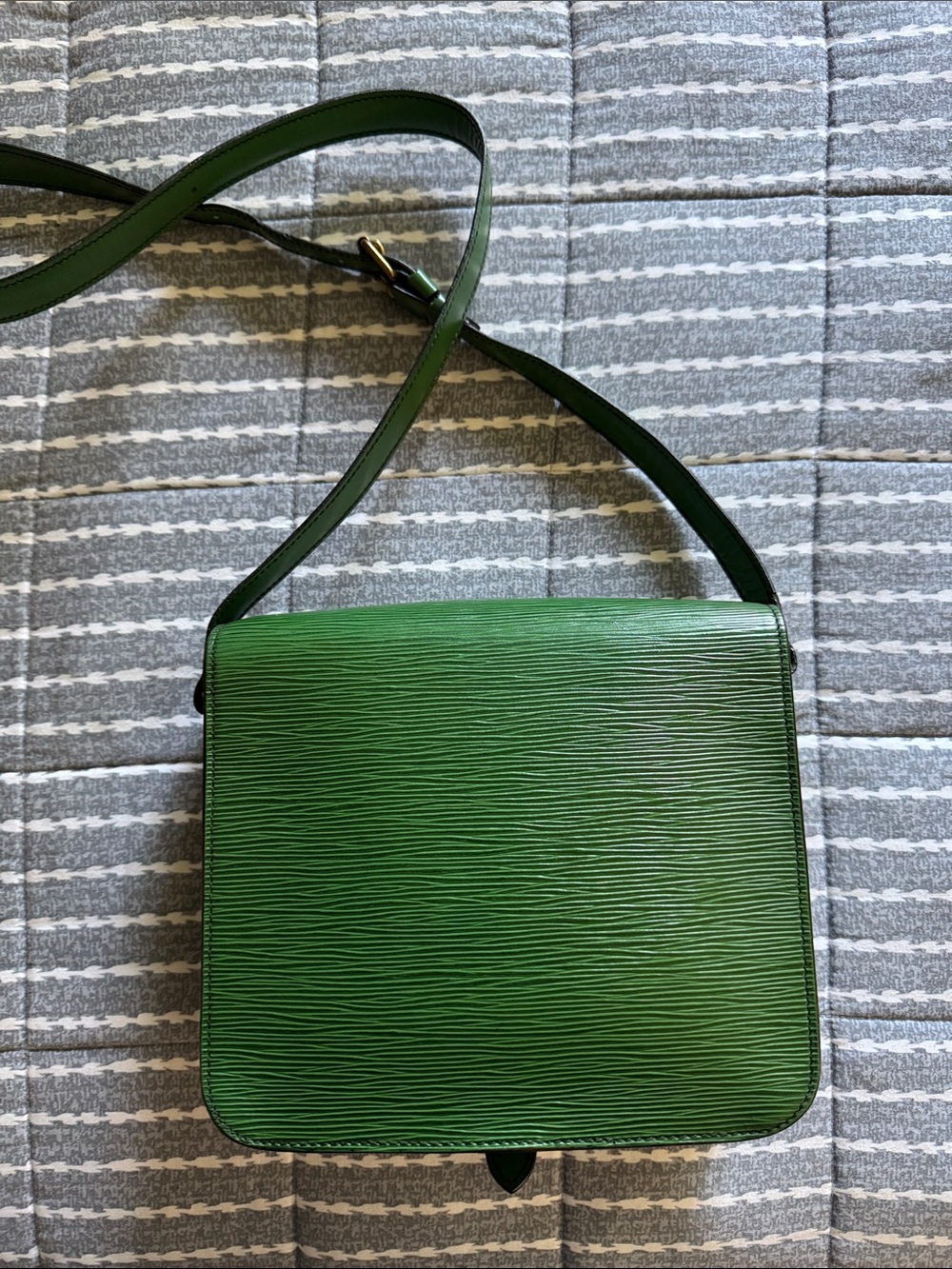 LOUIS VUITTON Epi leather Cartouchiere MM Shoulder Bag Green - Picture 2 of 9